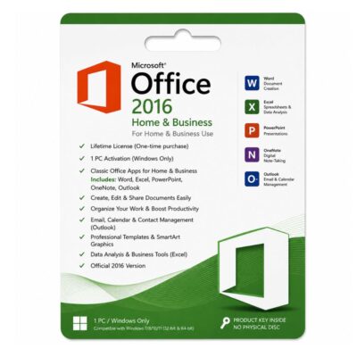 Microsoft Office 2016 Home & Business for Mac – Product Key Instant Digital Delivery