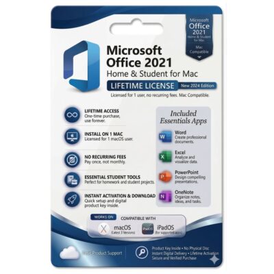 Microsoft Office 2021 Home & Student for Mac –  Instant Digital Delivery
