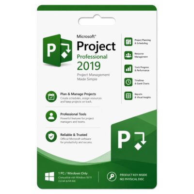 Microsoft Project 2019 Professional License – Genuine Microsoft Product Key
