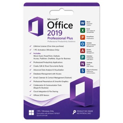 Microsoft Office 2019 Professional Plus – Genuine Product Key