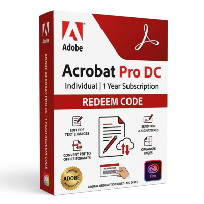 Adobe Acrobat Pro DC Individual 1 Year Redeem Code