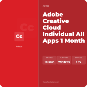 Adobe Creative Cloud Individual All Apps 1 Month Redeem Code