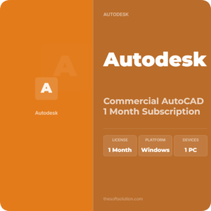 Autodesk Commercial AutoCAD 1 Month Subscription