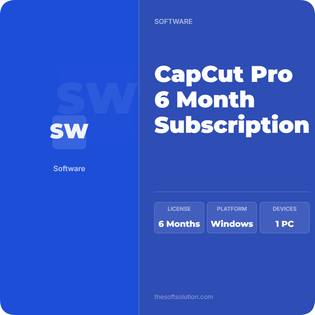 CAPCUT PRO 6 MONTH SUBSCRIPTION 1 CAPCUT PRO 6 MONTH SUBSCRIPTION