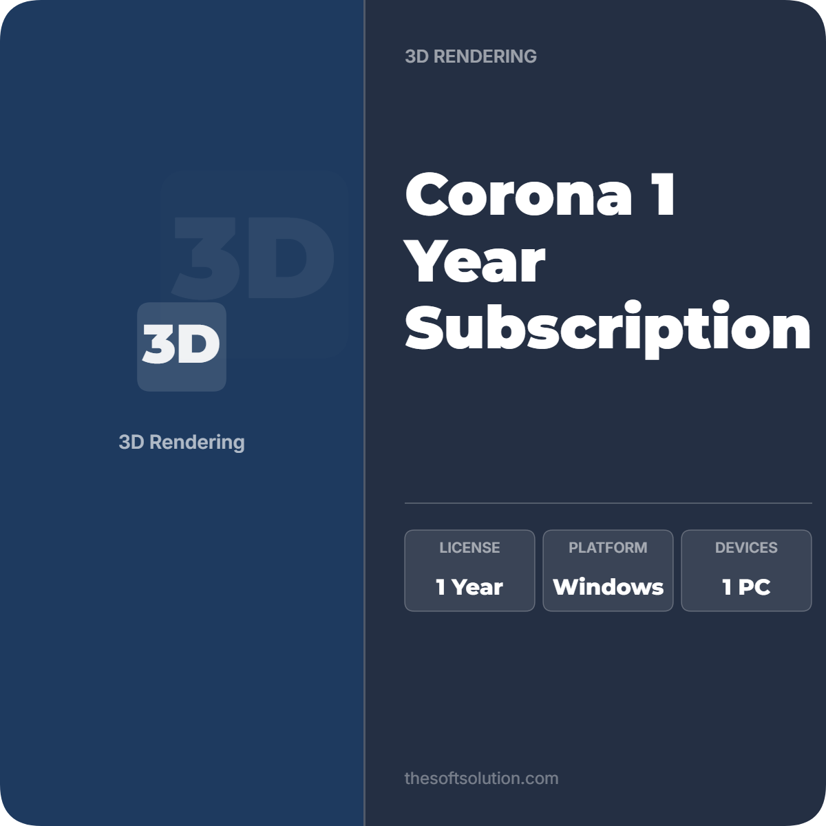 CORONA 1 YEAR SUBSCRIPTION ACCOUNT+PASSWORD 1 CORONA 1 YEAR SUBSCRIPTION ACCOUNT+PASSWORD