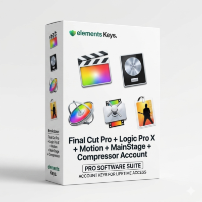 Final Cut Pro + Logic Pro X + Motion + MainStage + Compressor Bind Redeem Key Lifetime