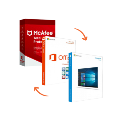 Office 2016 Professional + Windows 10 Home + McAfee Total Protection – Bundle