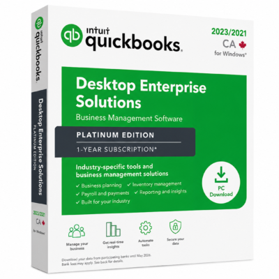QuickBooks Desktop Enterprise Solutions 2023/2021 CA for Windows