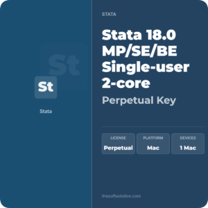 Stata 18.0 MP/SE/BE Single-user 2-core Perpetual Key for Mac