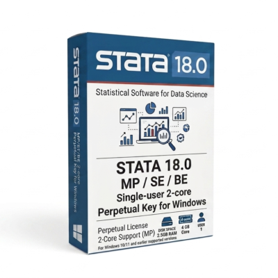 Stata 18.0 MP/SE/BE Single-user 2-core Perpetual Key for Windows