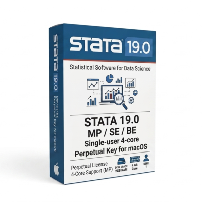 Stata 19.0 MP/SE/BE Single-user 4-core Perpetual Key for Mac