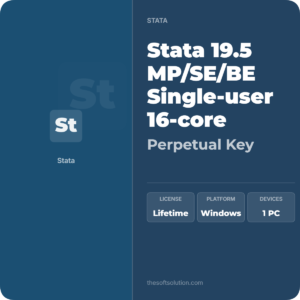 Stata 19.5 MP/SE/BE Single-user 16-core Perpetual Key for Windows