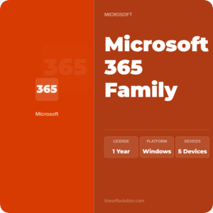 Microsoft 365 Family 5 Device 6TB 1 Year 6 User