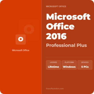 Microsoft Office 2016 Professional Plus 5 PCs