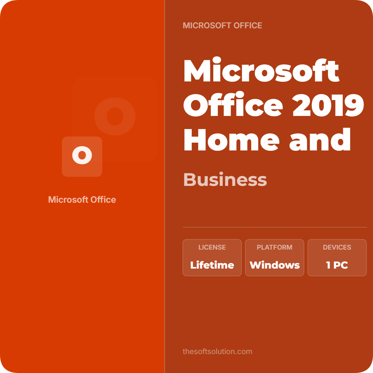 MICROSOFT OFFICE 2019 HOME AND BUSINESS RETAIL KEY 1 PC 1 MICROSOFT OFFICE 2019 HOME AND BUSINESS RETAIL KEY 1 PC