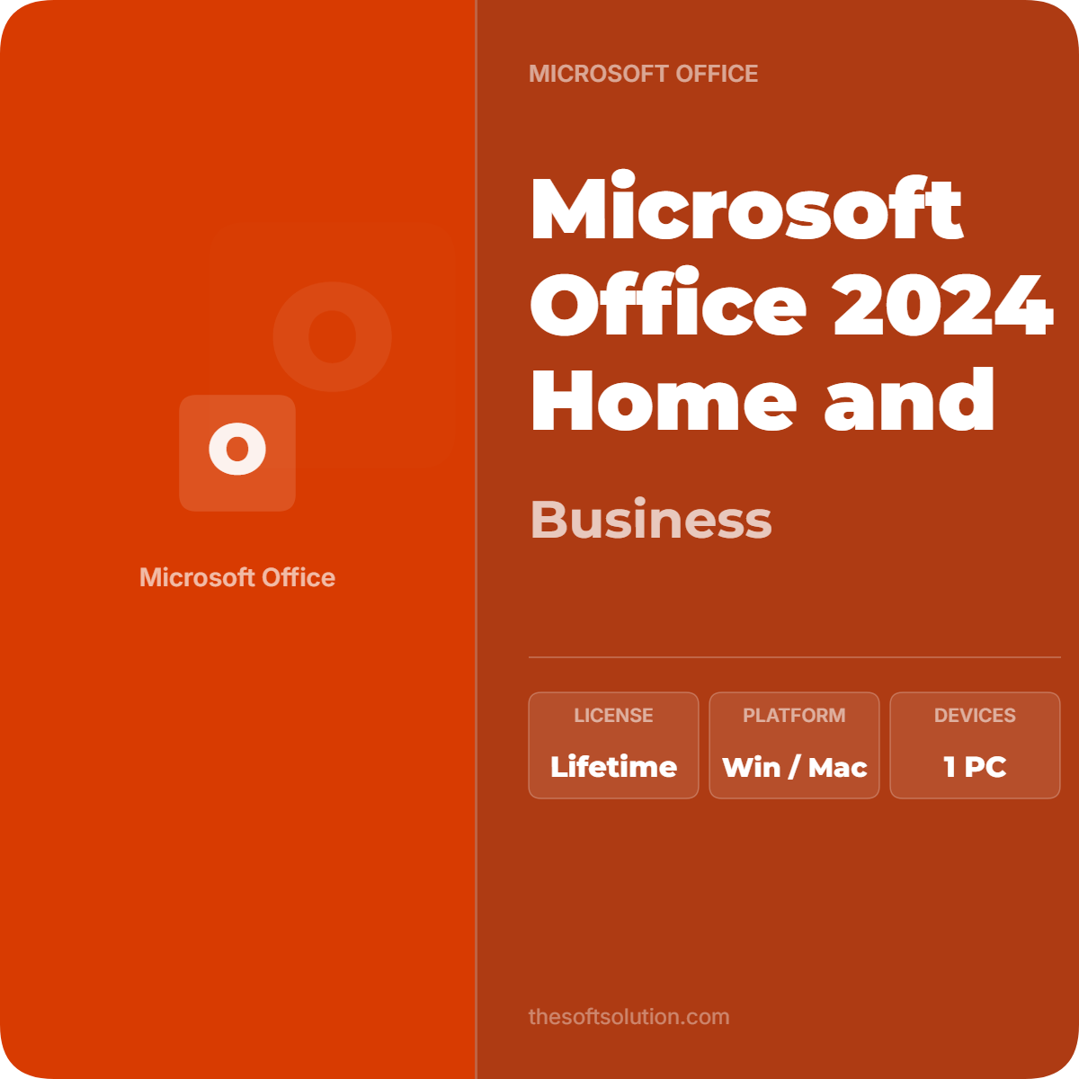 MICROSOFT OFFICE 2024 HOME AND BUSINESS RETAIL KEY 1 PC/MAC 1 MICROSOFT OFFICE 2024 HOME AND BUSINESS RETAIL KEY 1 PC/MAC