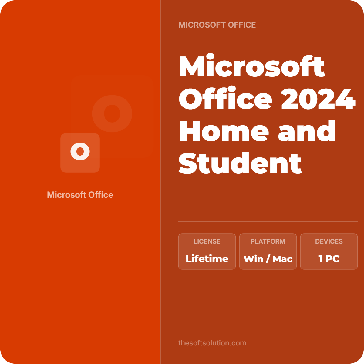 MICROSOFT OFFICE 2024 HOME AND STUDENT RETAIL KEY 1 PC/MAC 1 MICROSOFT OFFICE 2024 HOME AND STUDENT RETAIL KEY 1 PC/MAC