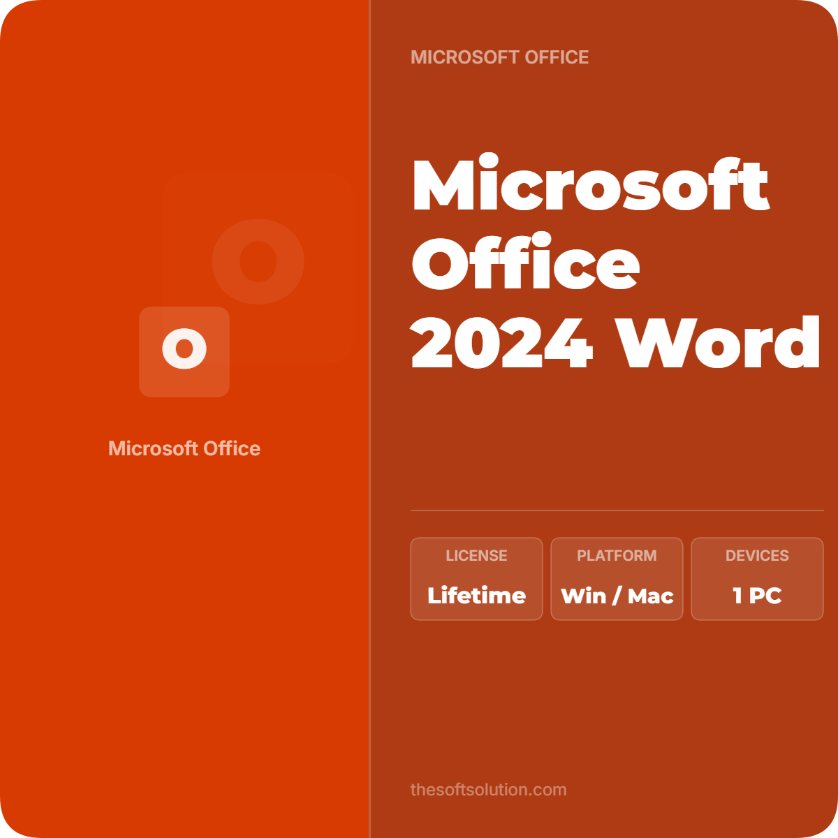 MICROSOFT OFFICE 2024 WORD RETAIL KEY 1 PC/MAC 1 MICROSOFT OFFICE 2024 WORD RETAIL KEY 1 PC/MAC