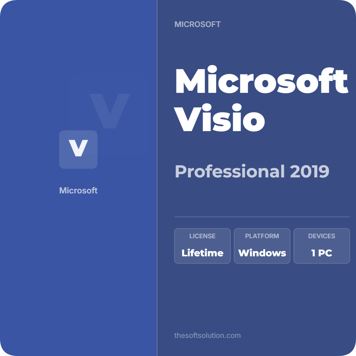 MICROSOFT VISIO PROFESSIONAL 2019 RETAIL KEY 1 PC 1 MICROSOFT VISIO PROFESSIONAL 2019 RETAIL KEY 1 PC