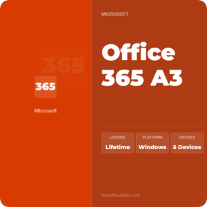 Office 365 A3 5 Device Lifetime Account
