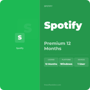 Spotify Premium 12 Months 1 User New Account