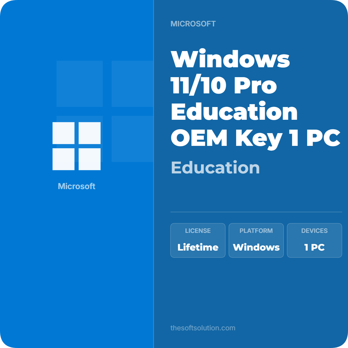 WINDOWS 11/10 PRO EDUCATION OEM KEY 1 PC 1 WINDOWS 11/10 PRO EDUCATION OEM KEY 1 PC