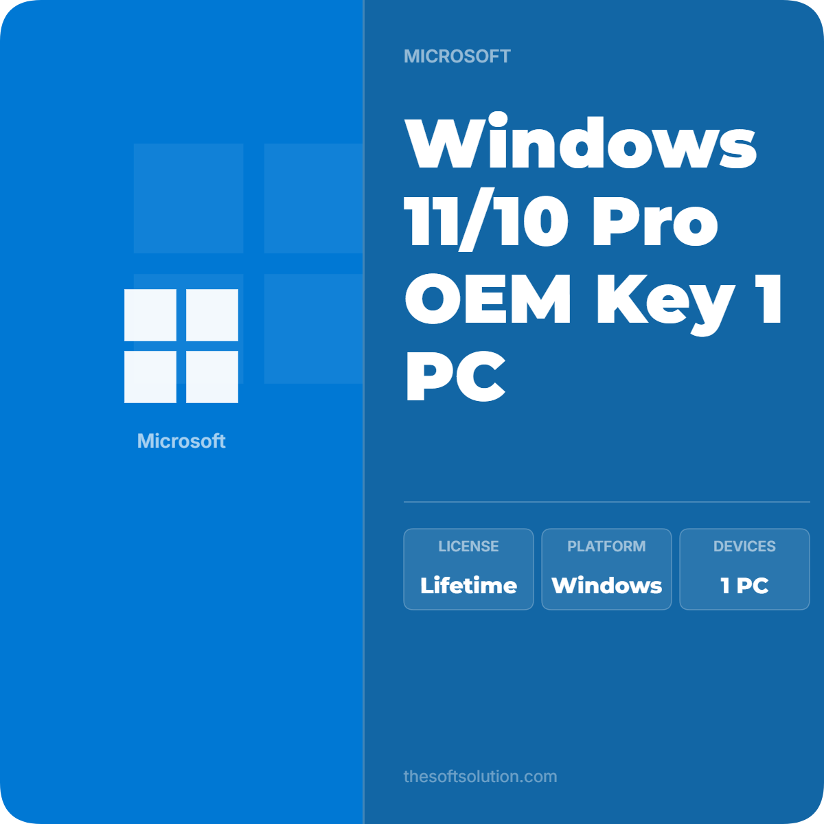 WINDOWS 11/10 PRO OEM KEY 1 PC 1 WINDOWS 11/10 PRO OEM KEY 1 PC