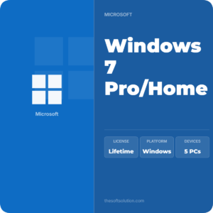 Windows 7 Pro/Home Retail Key 5 PC