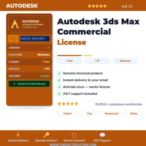Buy Autodesk 3ds Max Commercial License – Genuine License | The Soft Solution