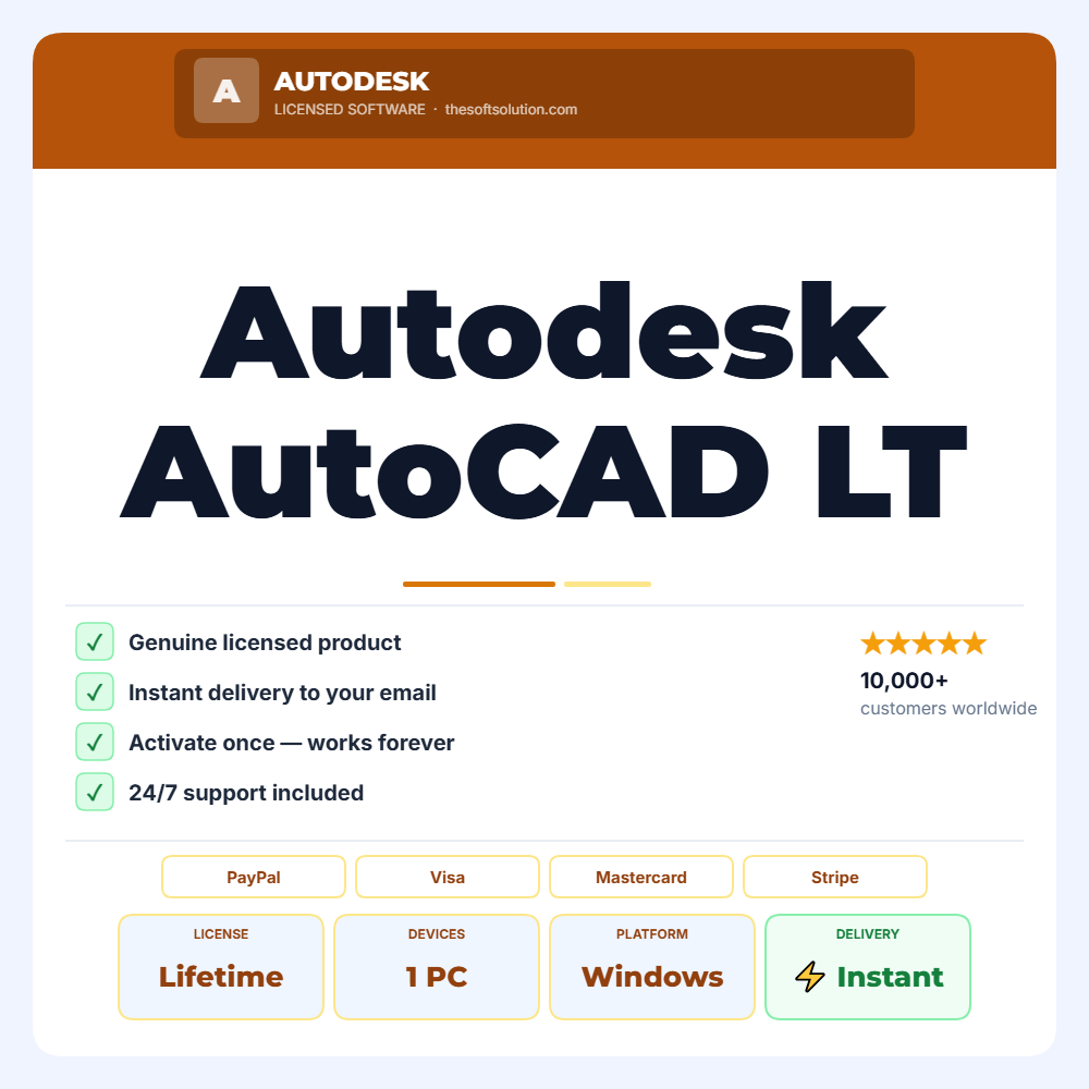 Buy Autodesk AutoCAD LT for Windows | Official AutoCAD LT License – Genuine License | The Soft Solution