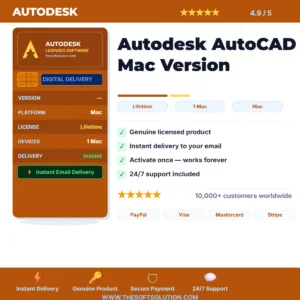 Buy Autodesk AutoCAD Mac Version | Professional CAD Software – Genuine License | The Soft Solution