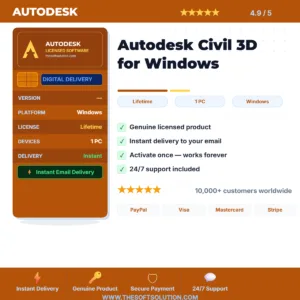 Buy Autodesk Civil 3D for Windows – Genuine License | The Soft Solution