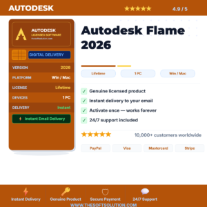 Buy Autodesk Flame 2026 – Professional Visual Effects and Finishing Software – Genuine License | The Soft Solution
