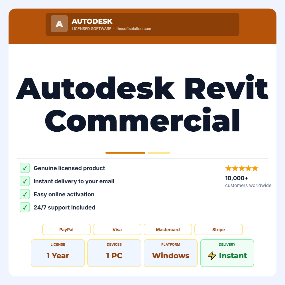 Buy Autodesk Revit Commercial for Windows - commercial licence – Genuine License | The Soft Solution