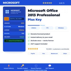 Buy Microsoft Office 2013 Professional Plus Key – Genuine License | The Soft Solution