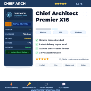 Buy Chief Architect Premier X16 – Professional Home and Interior Design Software – Genuine License | The Soft Solution