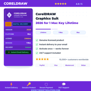 Buy CorelDRAW Graphics Suit 2026 for 1 Mac Key Lifetime – Genuine License | The Soft Solution