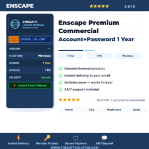 Buy Enscape Premium Commercial Account+Password 1 Year – Genuine License | The Soft Solution