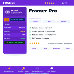 Buy Framer Pro – Interactive Website Design and Prototyping Platform – Genuine License | The Soft Solution