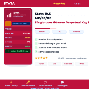 Buy Stata 19.5 MP/SE/BE Single-user 64-core – Genuine License Key – TheSoftSolution