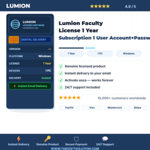 Buy Lumion Faculty – Genuine Account + Password – TheSoftSolution
