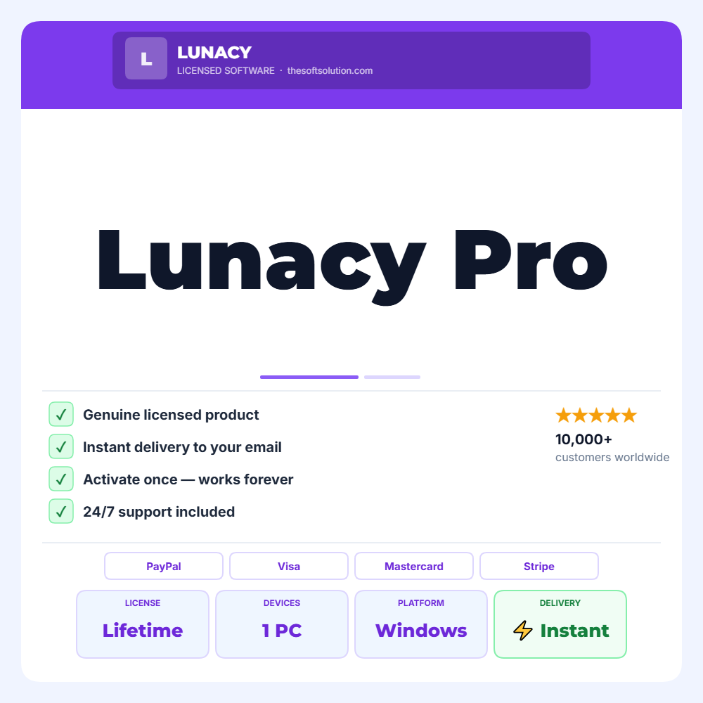 LUNACY PRO – MODERN UI UX DESIGN AND GRAPHIC DESIGN PLATFORM 1 BUY LUNACY PRO – MODERN UI UX DESIGN AND GRAPHIC DESIGN PLATFORM – GENUINE LICENSE | THE SOFT SOLUTION