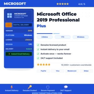 Buy Microsoft Office 2019 Professional Plus – Genuine License Key – TheSoftSolution