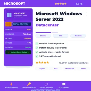 Buy Microsoft Windows Server 2022 Datacenter – Genuine License | The Soft Solution