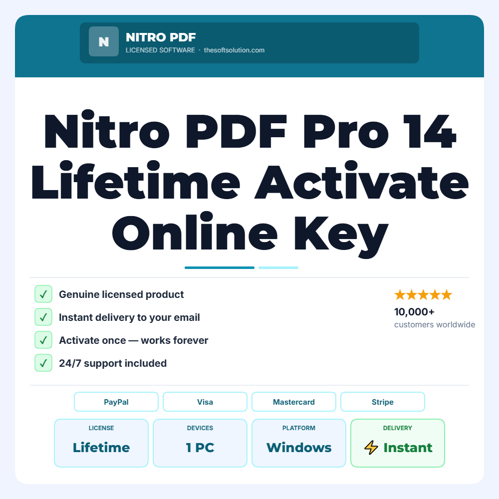 Buy Nitro PDF Pro 14 Lifetime Activate Online Key – Genuine License | The Soft Solution