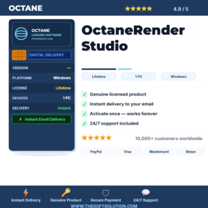 Buy OctaneRender Studio – High-Speed GPU Rendering and Visualization Platform – Genuine License | The Soft Solution