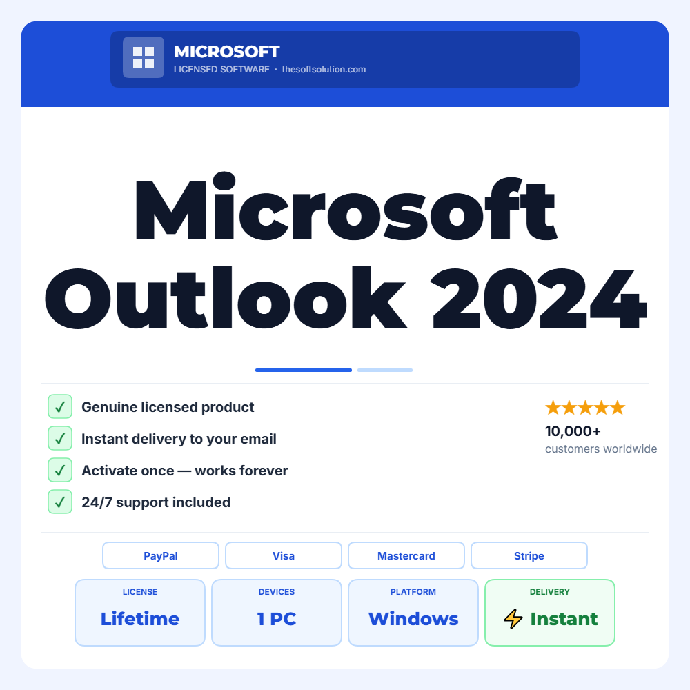 Buy Microsoft Outlook 2024 Product Key – Lifetime License – Genuine License | The Soft Solution