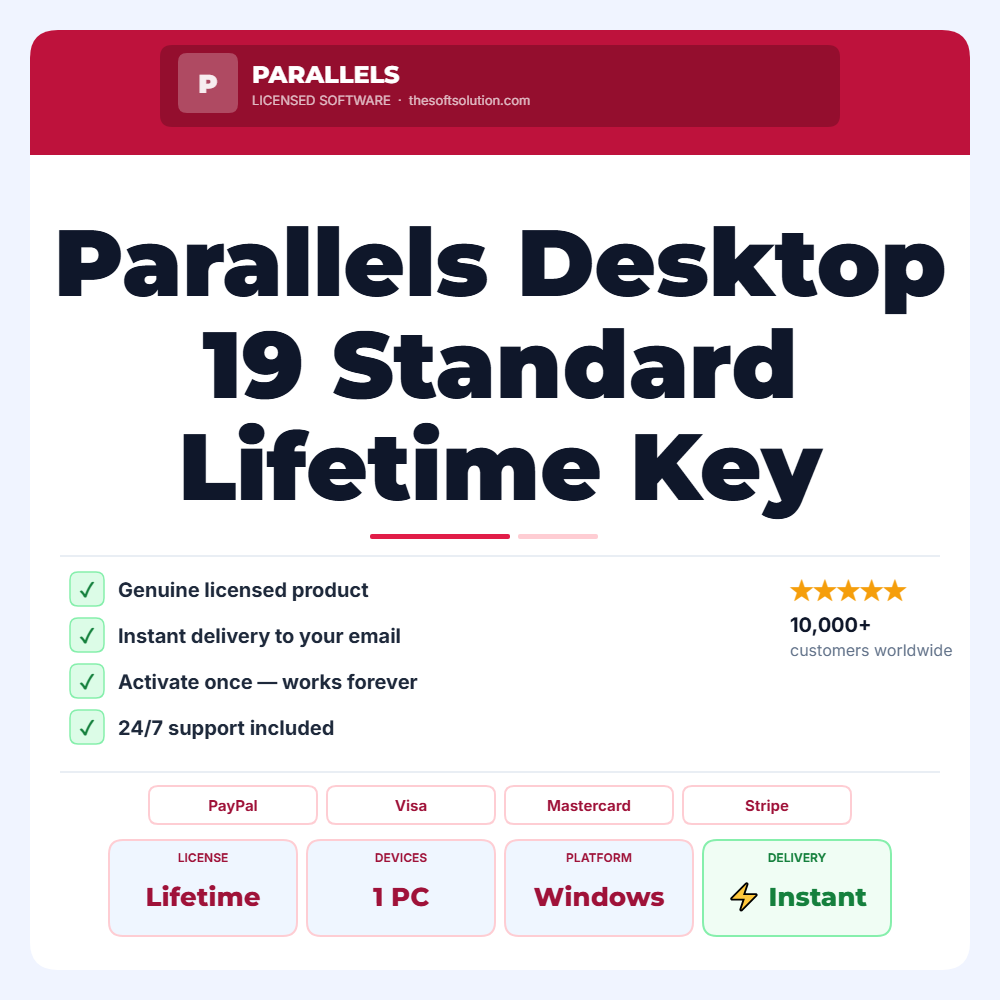 Buy Parallels Desktop 19 Standard Lifetime Key – Genuine License | The Soft Solution