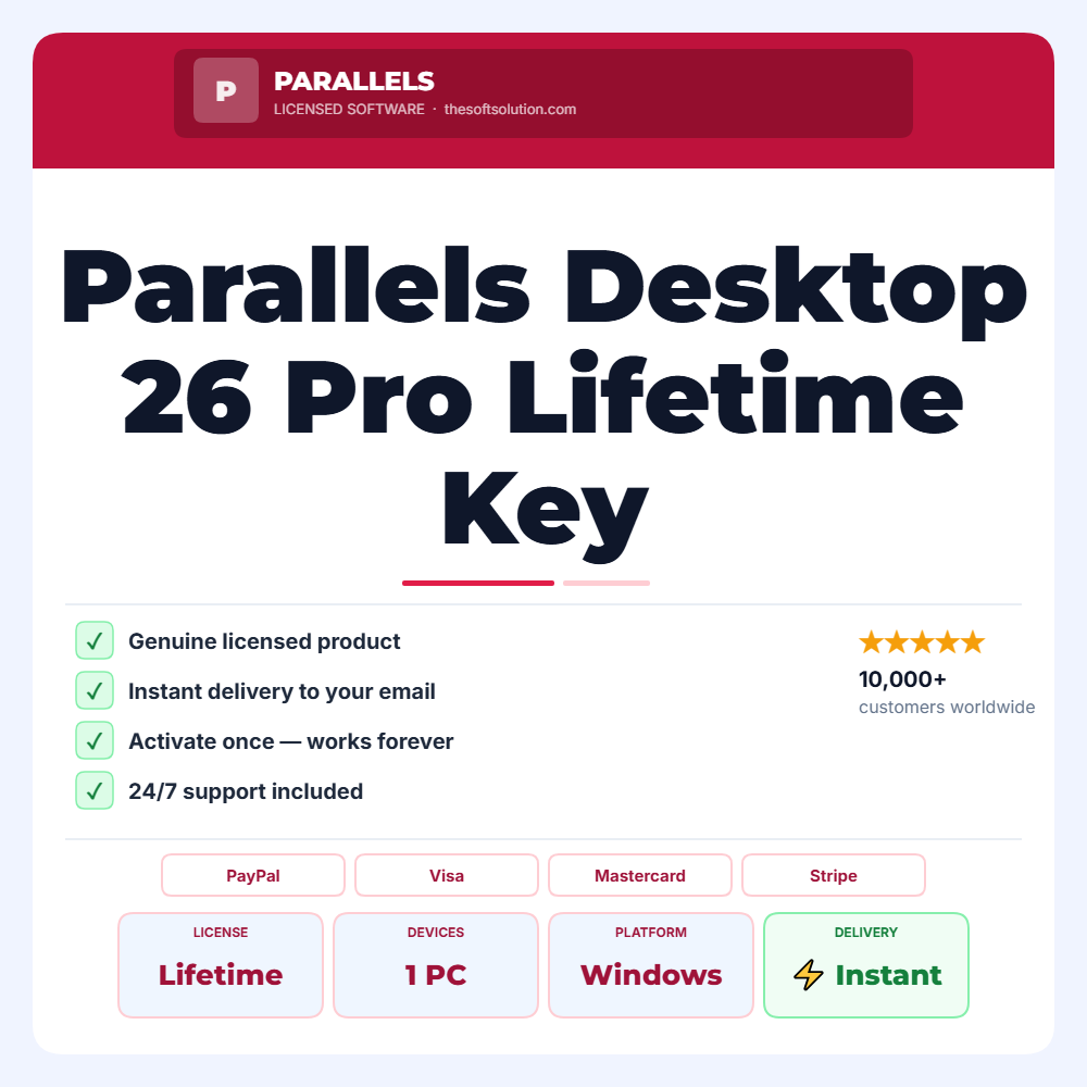 Buy Parallels Desktop 26 Pro – Genuine License Key – TheSoftSolution