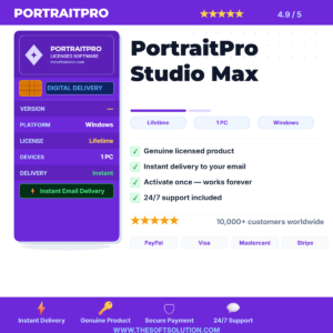 Buy PortraitPro Studio Max – Professional Portrait Retouching and Editing Software – Genuine License | The Soft Solution